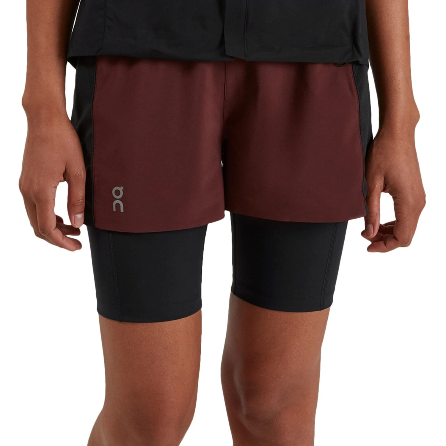 On Running On Active Shorts Dames - Mulberry & Black 1 On Running On Active Shorts Dames - Mulberry & Black