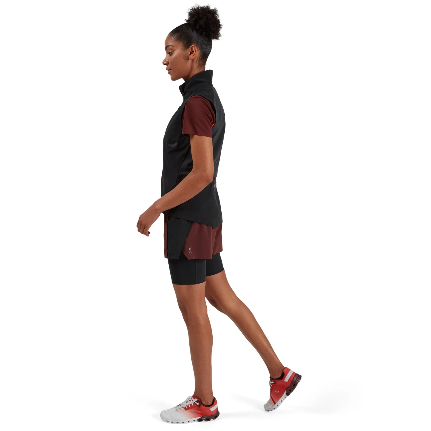 On Running On Active Shorts Dames - Mulberry & Black 2 On Running On Active Shorts Dames - Mulberry & Black - Afbeelding 2