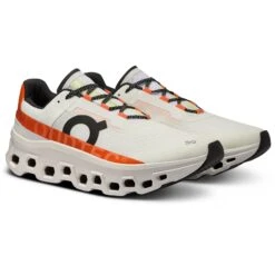 On Running On Cloudmonster Hardloopschoenen - Undyed-White & Flame