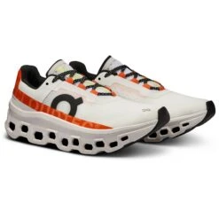 On Running On Cloudmonster Dames Hardloopschoenen - Undyed-White & Flame