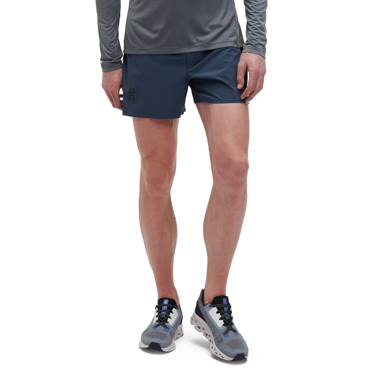 On Running On 5 Inch Lightweight Shorts Heren Hardloopshort - Denim & Black 2 On Running On 5 Inch Lightweight Shorts Heren Hardloopshort - Denim & Black - Afbeelding 2
