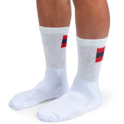 On Running On Tennis Sock - White & Red 7 On Running On Tennis Sock - White & Red -On Running on running tennis sock white red 3 1263260
