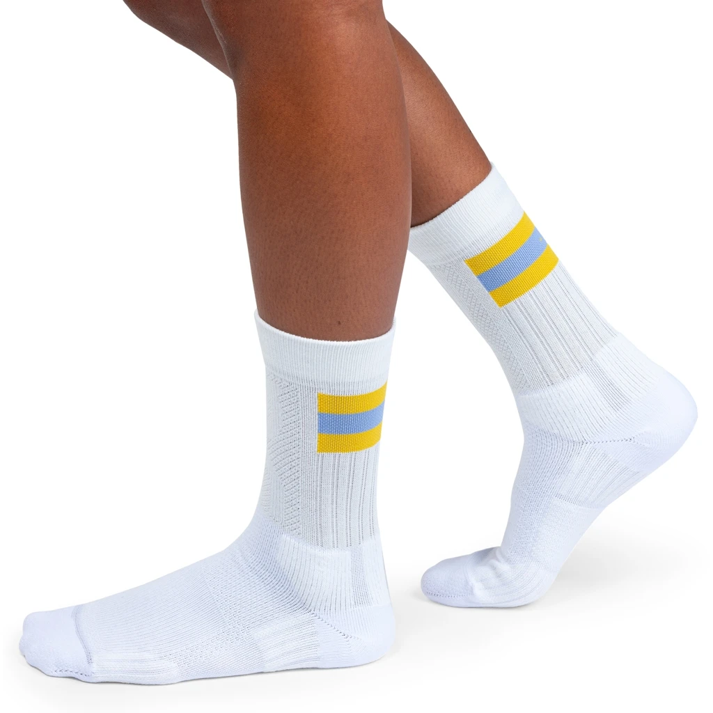 On Running On Tennis Sock Women - White & Mustard 4 On Running On Tennis Sock Women - White & Mustard - Afbeelding 4
