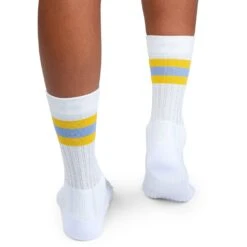 On Running On Tennis Sock Women - White & Mustard 8 On Running On Tennis Sock Women - White & Mustard -On Running on running tennis sock women white mustard 3 1263278