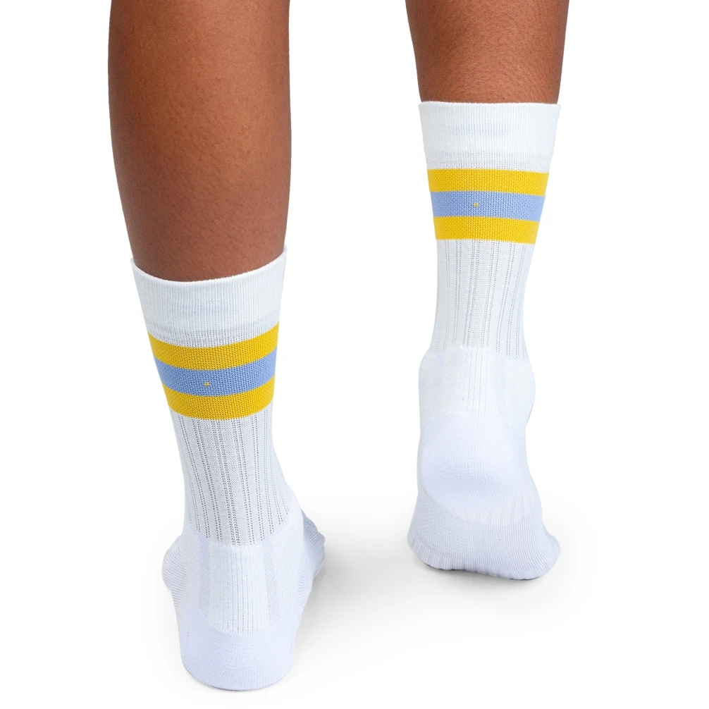 On Running On Tennis Sock Women - White & Mustard 3 On Running On Tennis Sock Women - White & Mustard - Afbeelding 3