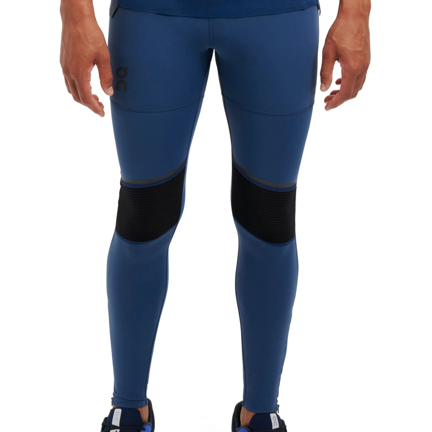 On Running On Tights Long - Denim & Black 1 On Running On Tights Long - Denim & Black