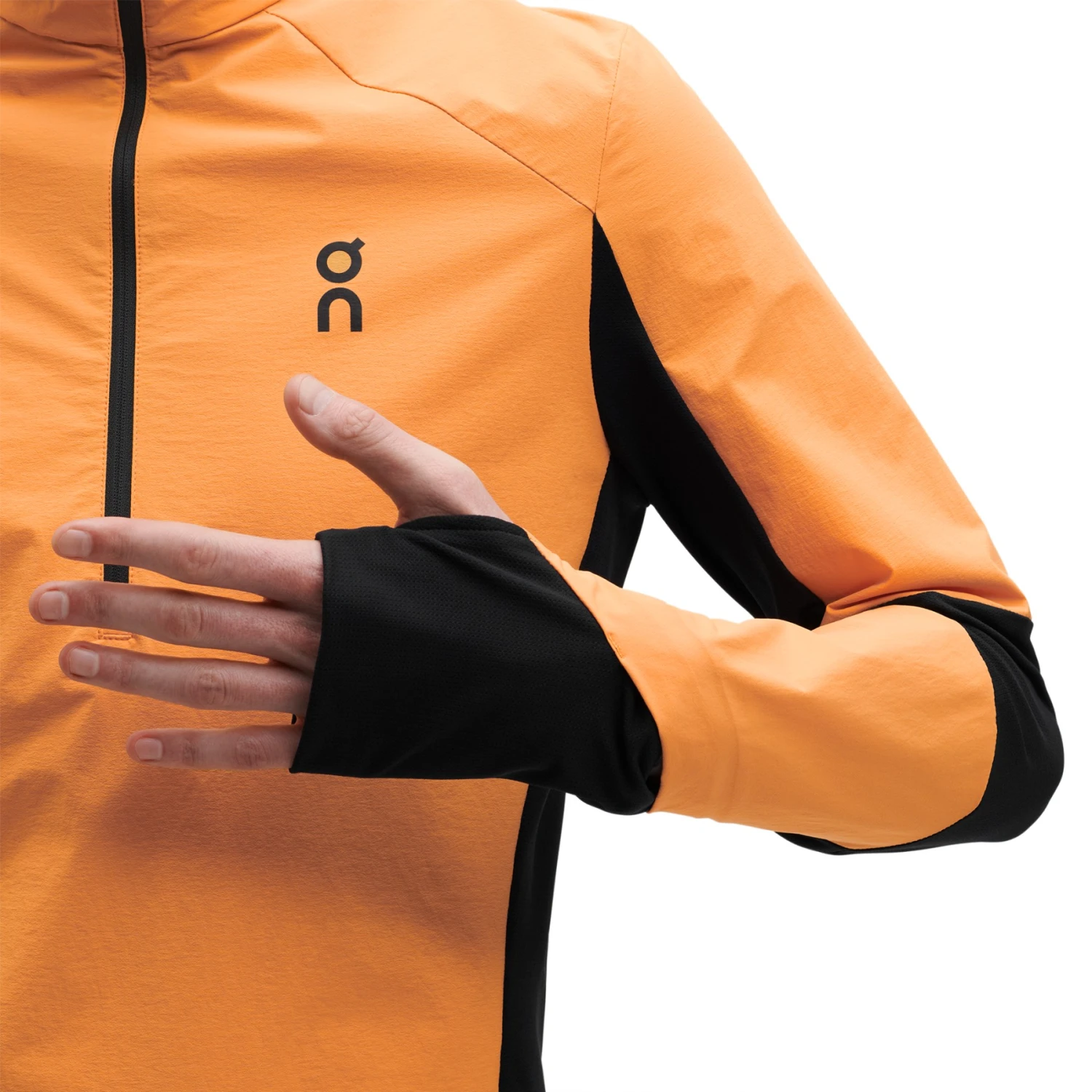 On Running On Trail Breaker Long Sleeve Running Shirt - Mango & Black 6 On Running On Trail Breaker Long Sleeve Running Shirt - Mango & Black - Afbeelding 6