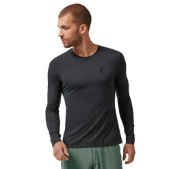 On Running On Performance Long-T Heren Shirt Met Lange Mouwen - Zwart